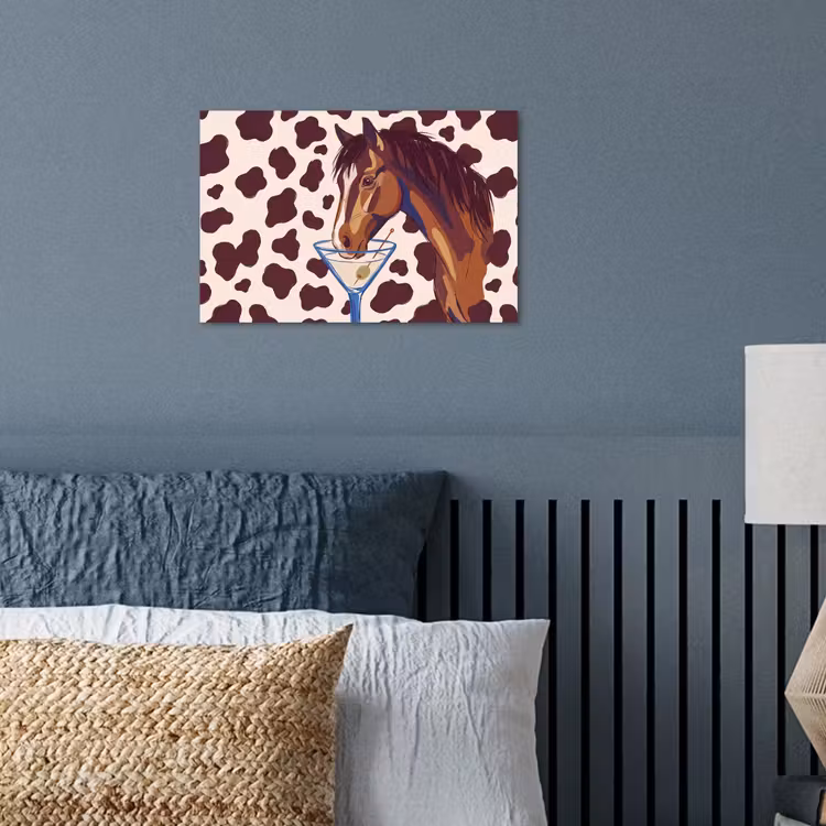 Paard - Martini - Dieren - Abstract - Bruin poster papier klein -sfeer2