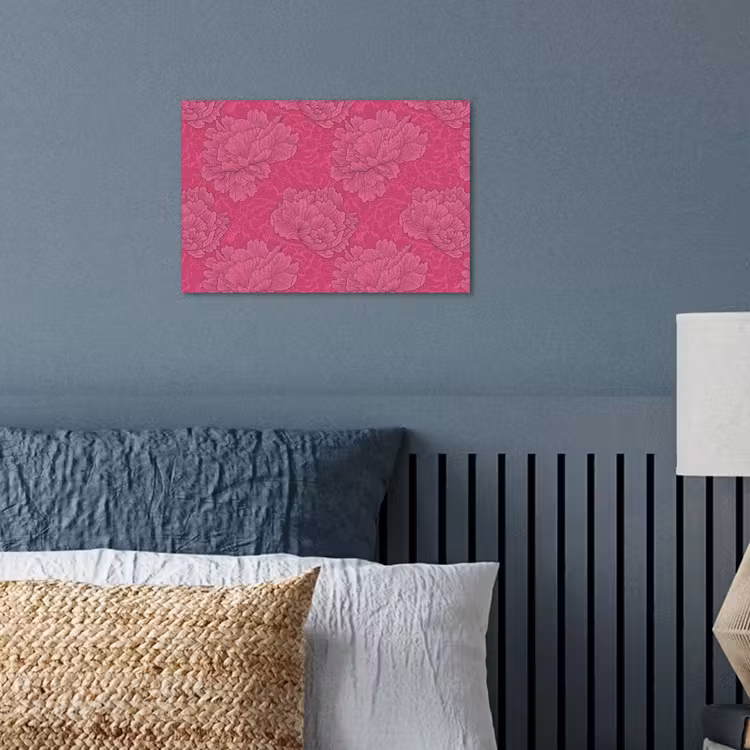 Pioenrozen - Energiek - Roze poster papier klein 62 -sfeer2