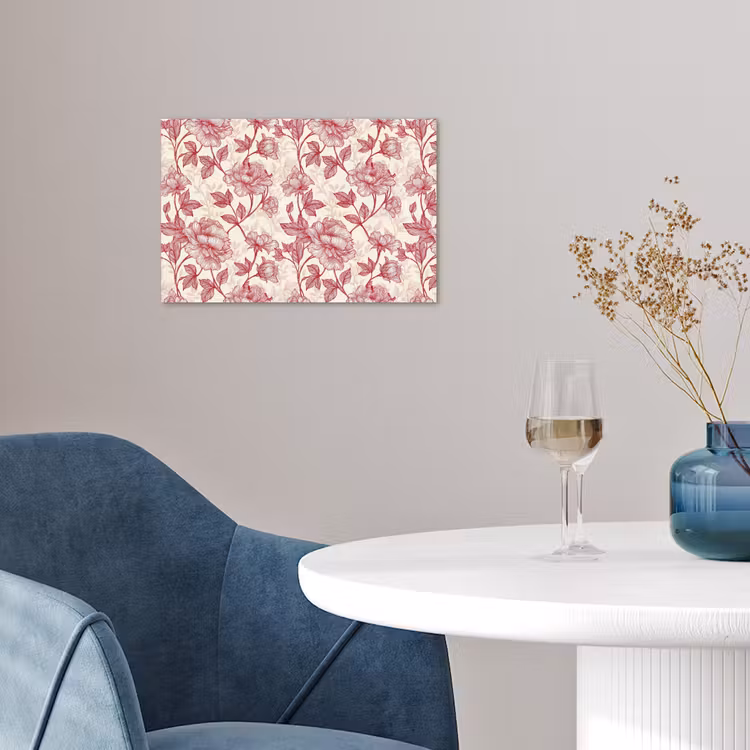 Pioenrozen - Modern - Rood poster papier klein 62 -sfeer3