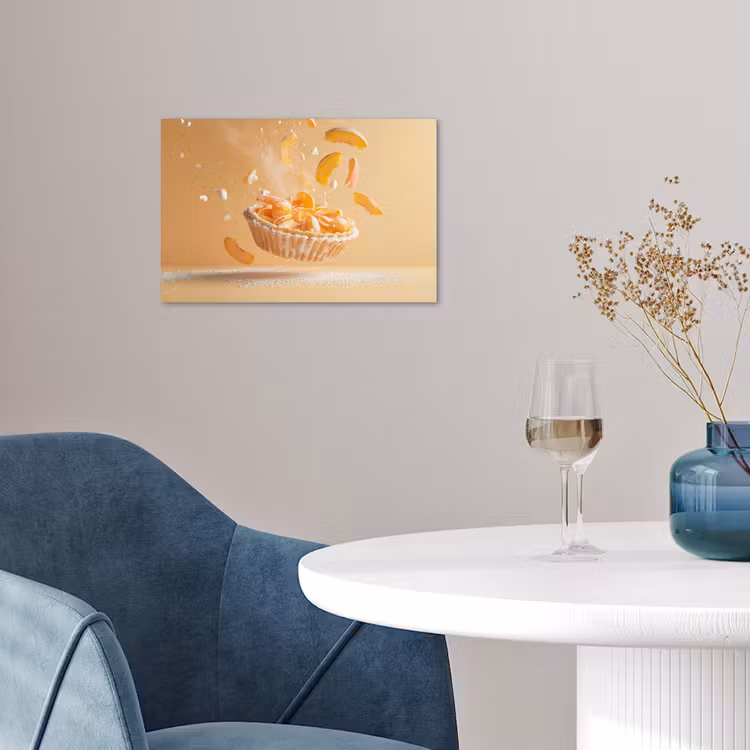 Peach - Eten - Taart - Oranje poster papier klein -sfeer3