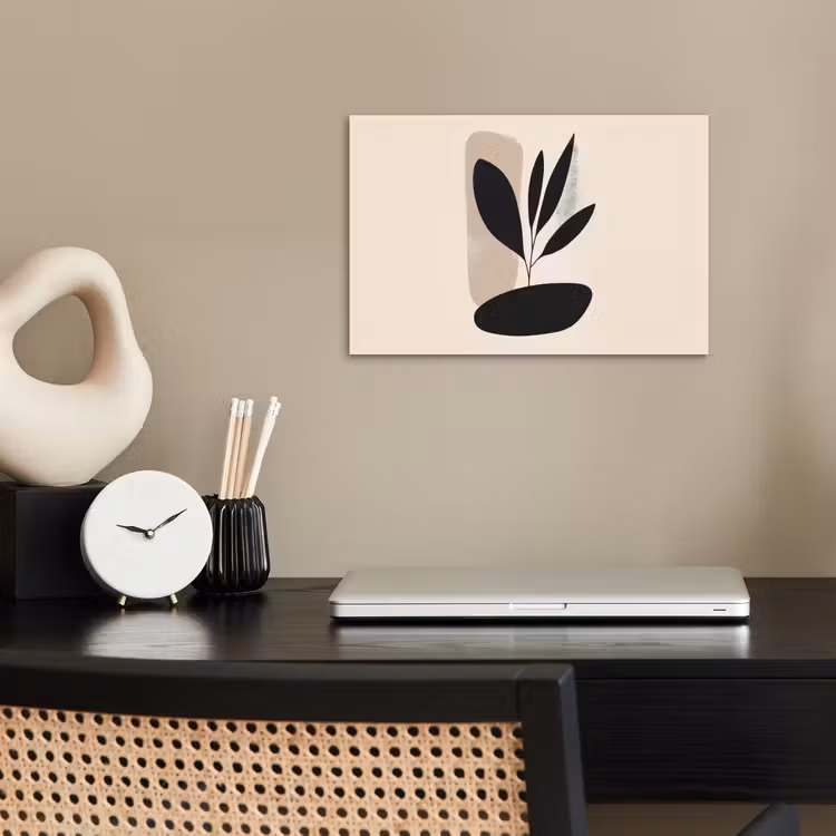 Plant - Beige - Japandi poster papier klein -sfeer1