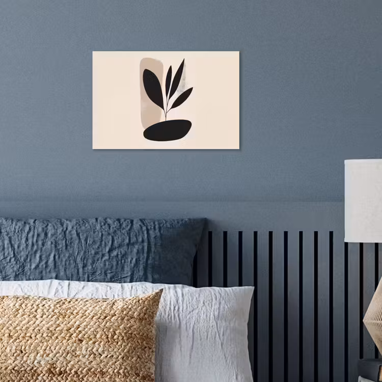Plant - Beige - Japandi poster papier klein -sfeer2