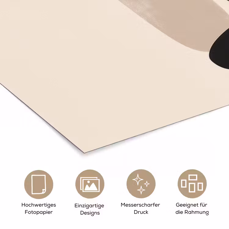 Plant - Beige - Japandi poster papier klein -tcloseup_DE