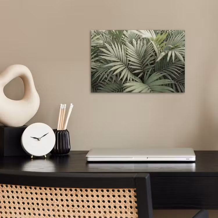 Plant - Palmbladeren - Natuur - Groen poster papier klein -sfeer1