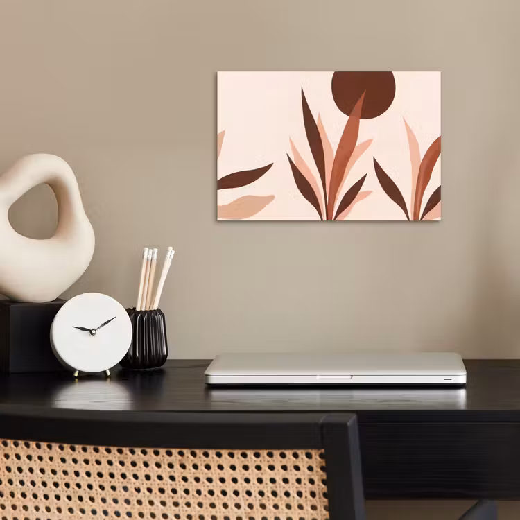 Planten - Abstract - Natuur - Bruin poster papier klein -sfeer1