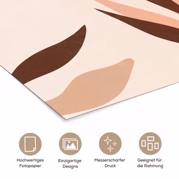 Planten - Abstract - Natuur - Bruin poster papier klein -tcloseup_DE