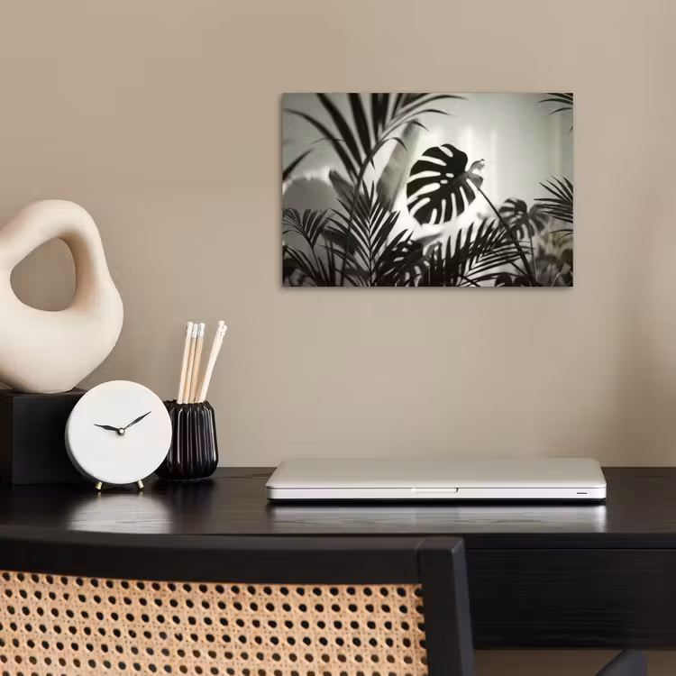 Planten - Bladeren - Natuur - Minimalistisch - Groen poster papier klein -sfeer1