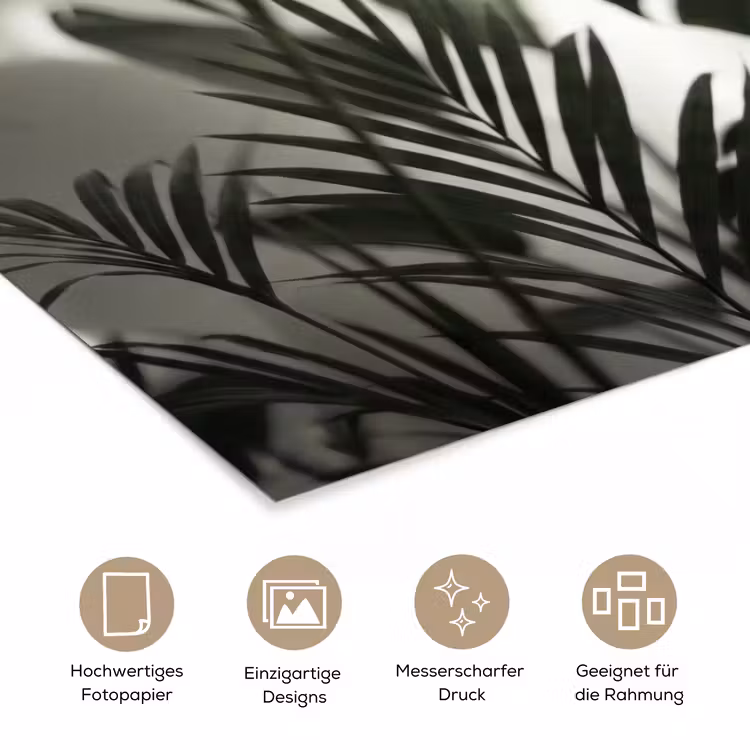 Planten - Bladeren - Natuur - Minimalistisch - Groen poster papier klein -tcloseup_DE