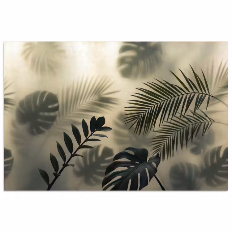 Planten - Bladeren - Schaduwen - Groen - Modern poster papier klein -3d