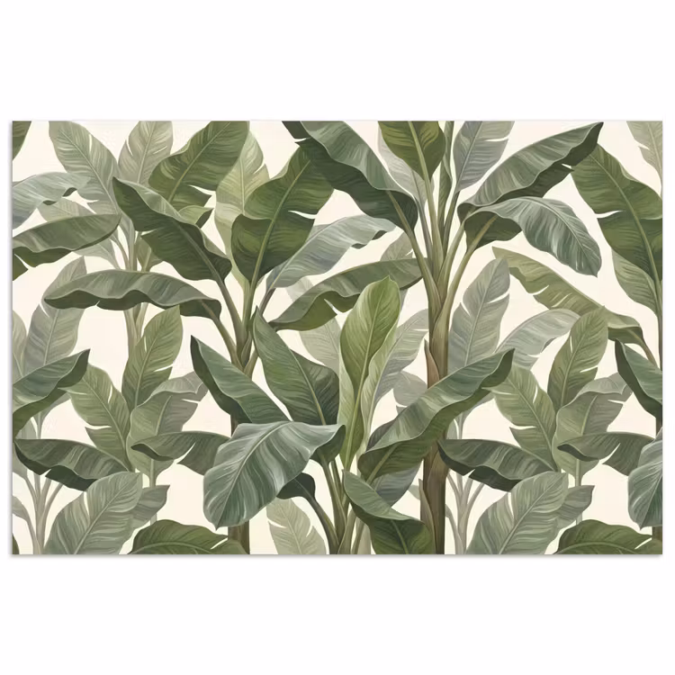Planten - Bladeren - Tropisch - Groen poster papier klein -3d