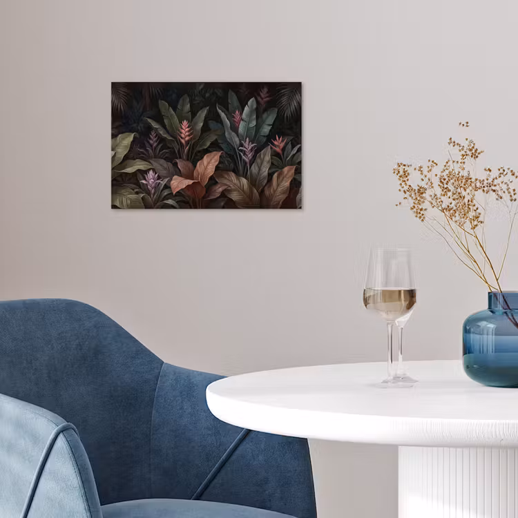 Planten - Tropisch - Jungle - Donker - Natuur poster papier klein -sfeer3