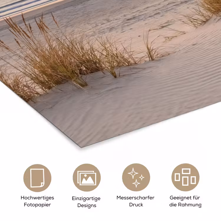 Pier - Zonsondergang - Strand poster papier klein -tcloseup_DE