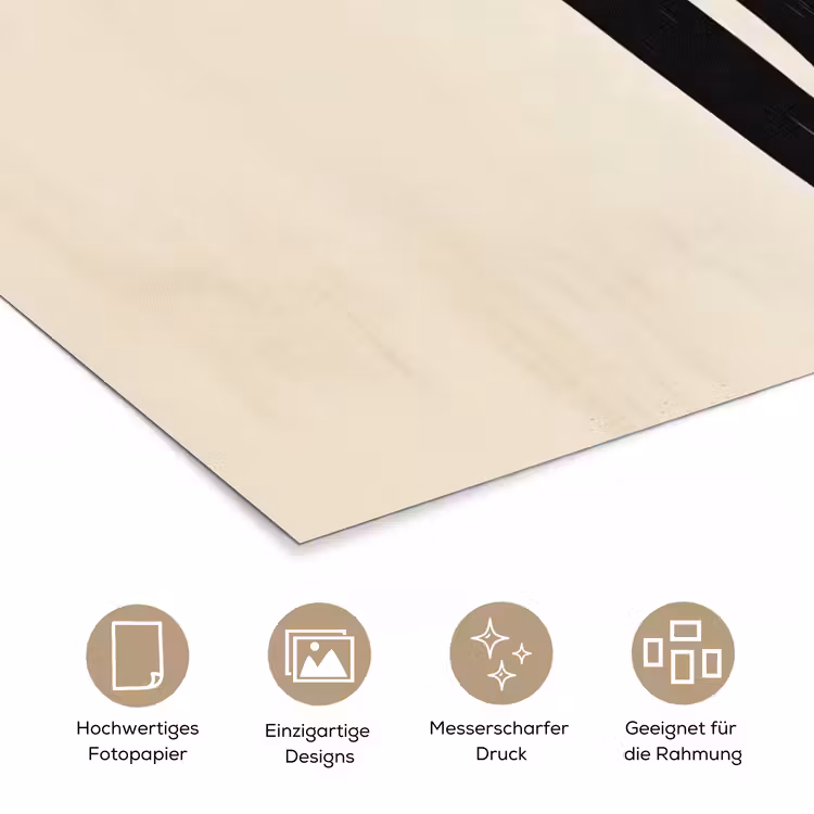 Penseelstreken - Verticaal - Zwart poster papier klein -tcloseup_DE