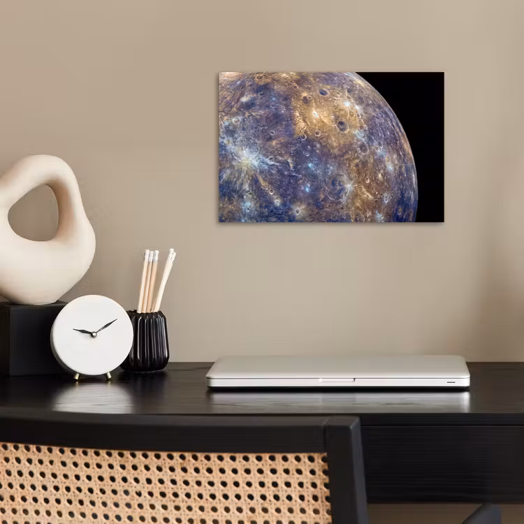 Poster - Planet – Krater – Weltraum - Planeet - Kraters - Ruimte poster papier klein