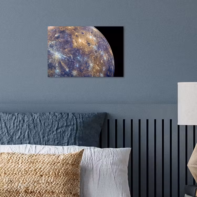 Poster - Planet – Krater – Weltraum - Planeet - Kraters - Ruimte poster papier klein