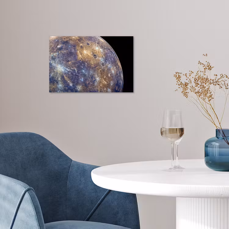 Poster - Planet – Krater – Weltraum - Planeet - Kraters - Ruimte poster papier klein