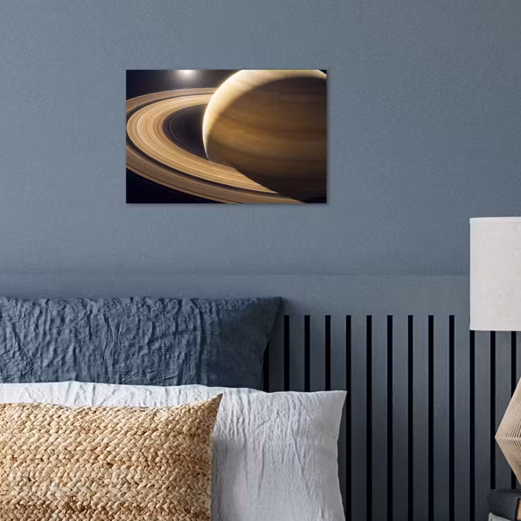 Poster - Planet – Ringe – Weltraum - Planeet - Ringen - Ruimte poster papier klein