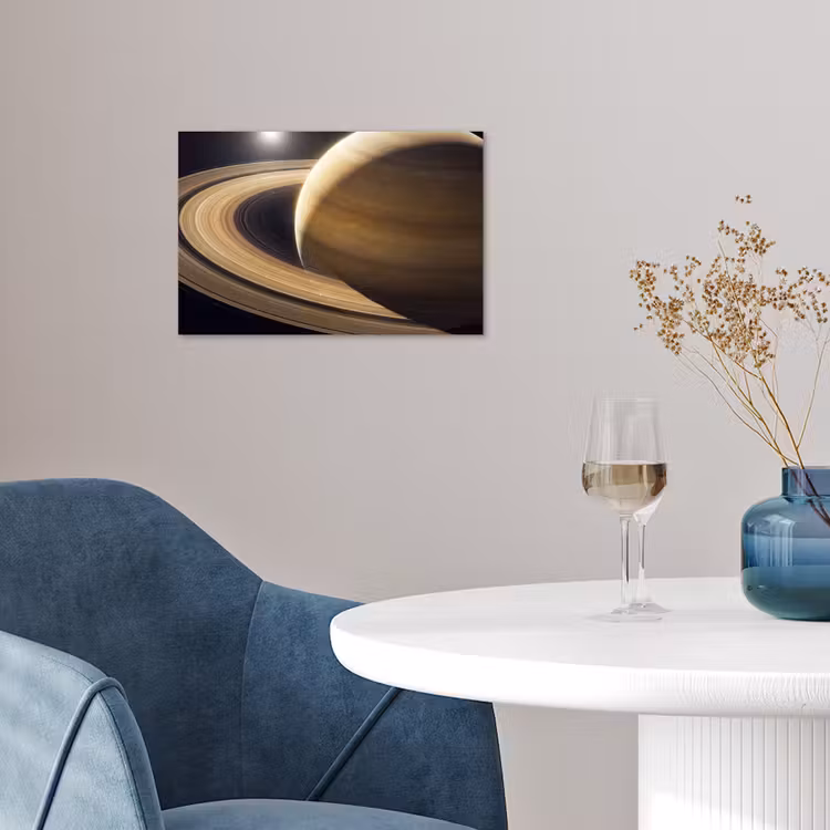 Poster - Planet – Ringe – Weltraum - Planeet - Ringen - Ruimte poster papier klein