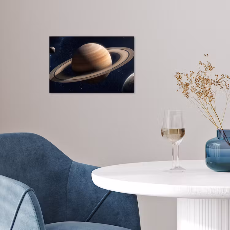 Planeten - Saturnus - Ruimte poster papier klein -sfeer3