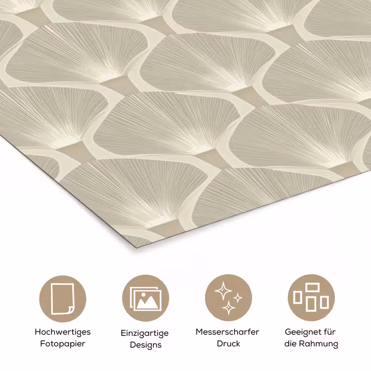 Paneel - Ginkgo - Zand poster papier klein 62 -tcloseup_DE