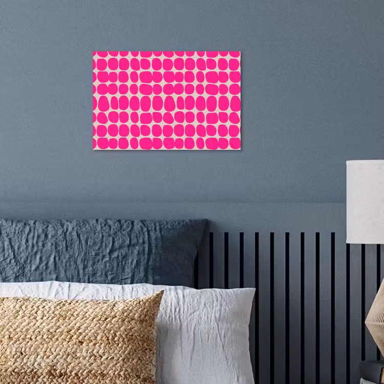 Stippen - Patroon - Roze poster papier klein 62 -sfeer2
