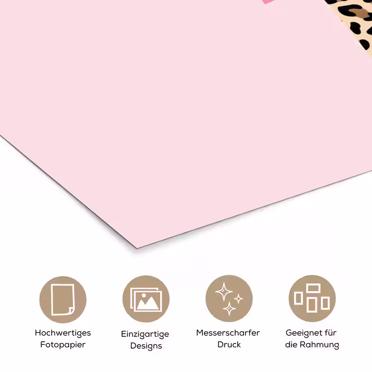 Stippen - Roze - Bliksem poster papier klein -tcloseup_DE