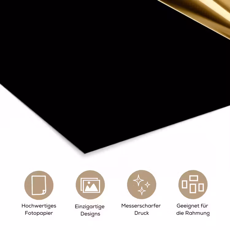 Friet - Goud - Chrome - Eten poster papier klein -tcloseup_DE