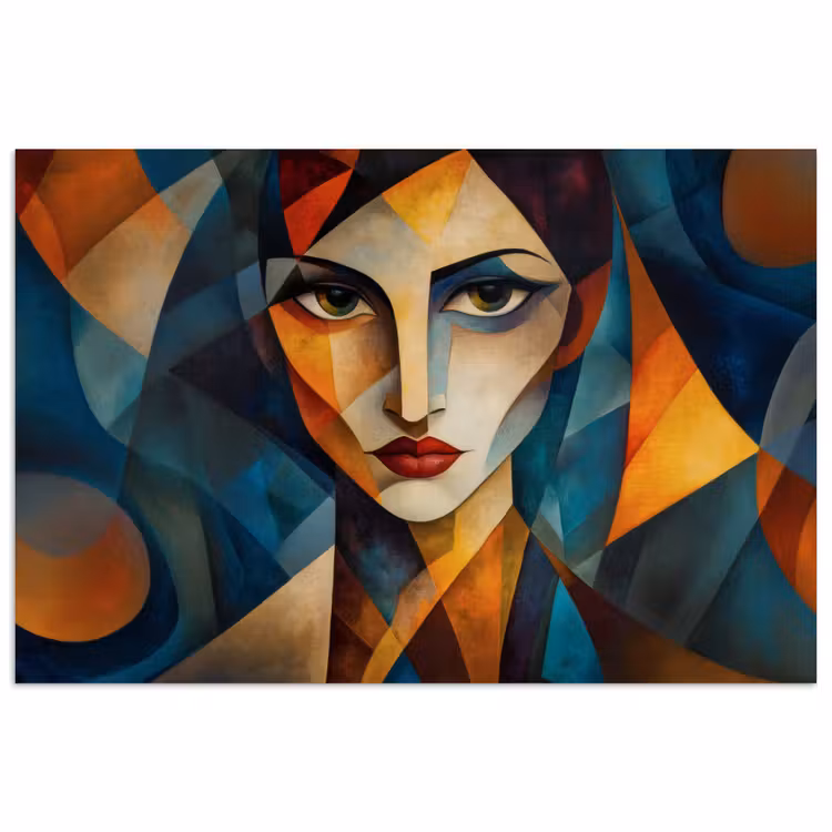 Portret - Abstract - Vormen poster papier klein -3d