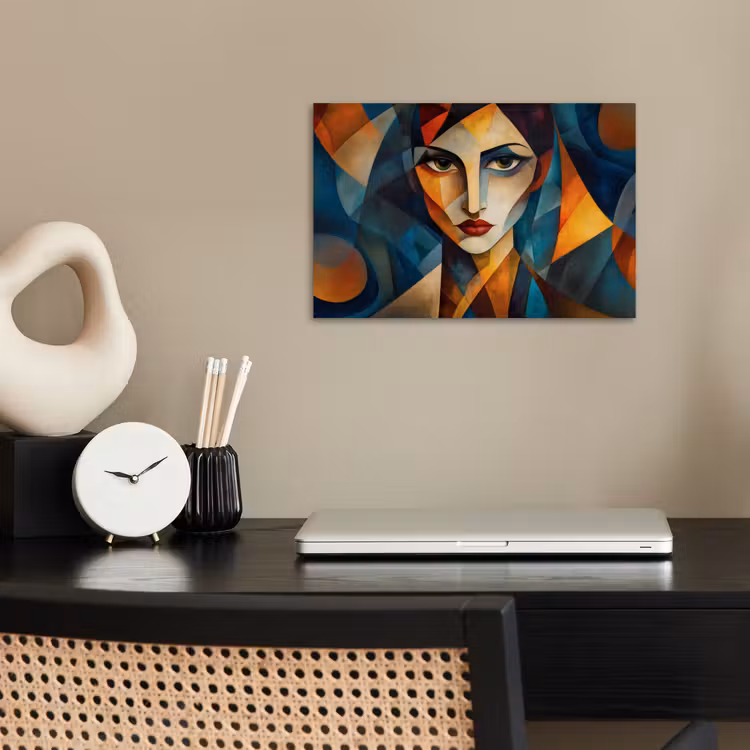 Portret - Abstract - Vormen poster papier klein -sfeer1