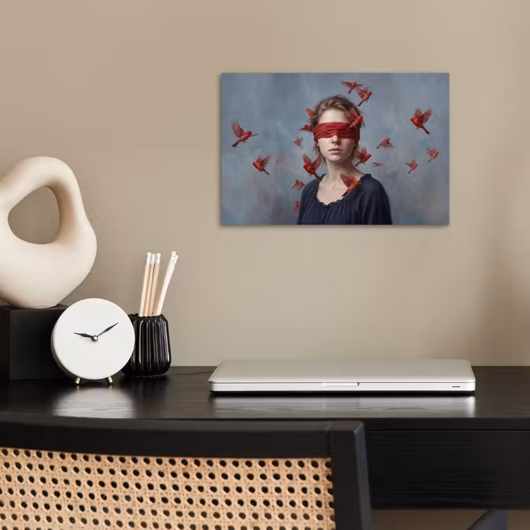 Portret - Krachtig - Rood poster papier klein -sfeer1