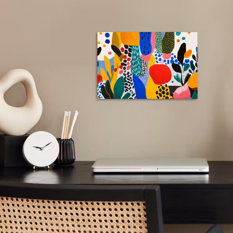 Stippen - Vormen - Modern - Kleuren poster papier klein -sfeer1