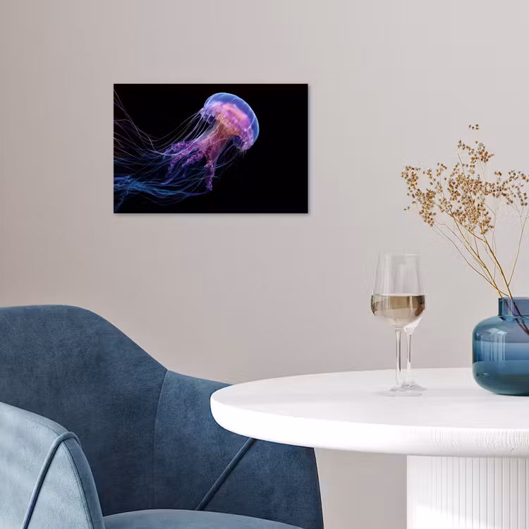 Kwal - Doorzichtig - Roze - Tentakels poster papier klein -sfeer3