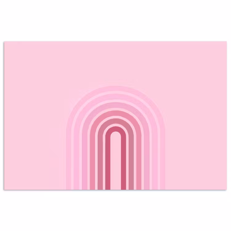 Regenboog - Roze - Abstract - Modern - Minimalistisch poster papier klein -3d