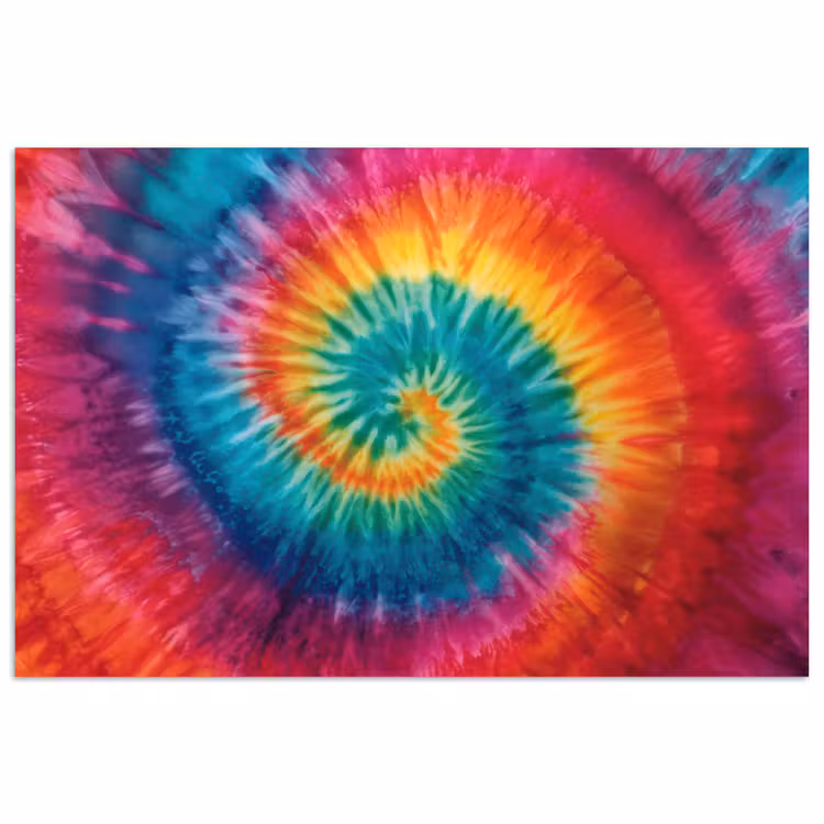 Regenboogkleuren - Tie dye - poster papier klein -3d