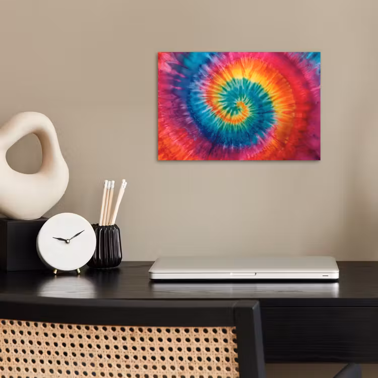 Regenboogkleuren - Tie dye - poster papier klein -sfeer1