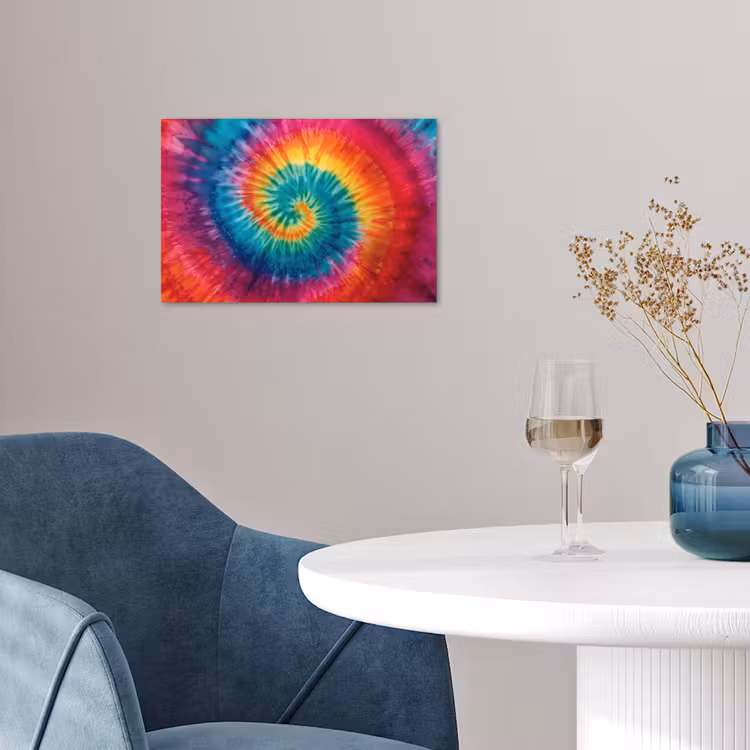 Regenboogkleuren - Tie dye - poster papier klein -sfeer3