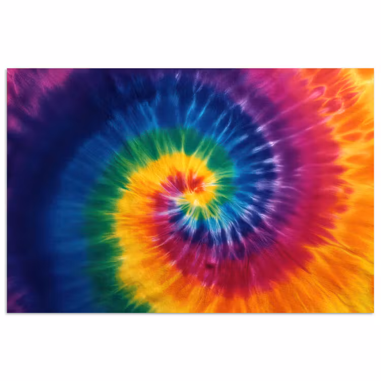 Regenboogkleuren - Spiraal - Kleurrijk poster papier klein -3d