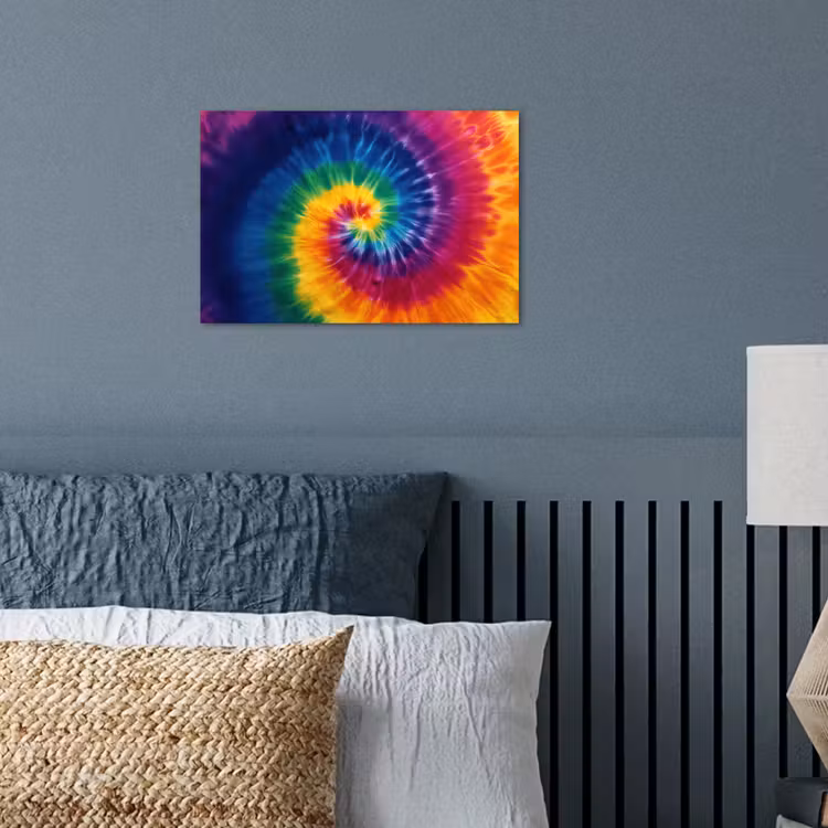 Regenboogkleuren - Spiraal - Kleurrijk poster papier klein -sfeer2
