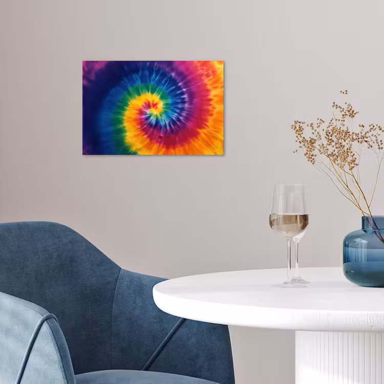 Regenboogkleuren - Spiraal - Kleurrijk poster papier klein -sfeer3