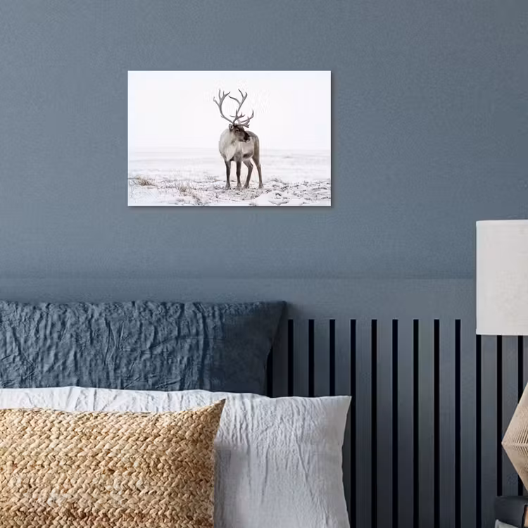 Rendier - Gewei - Sneeuw - Winter poster papier klein -sfeer2