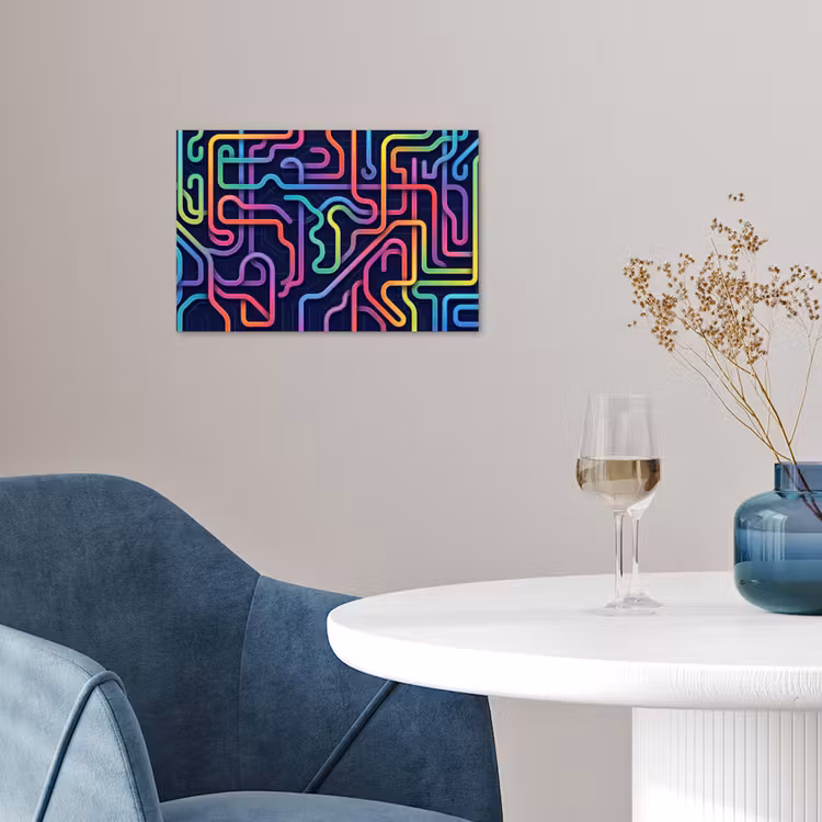 Retro - Abstract - Neon poster papier klein -sfeer3