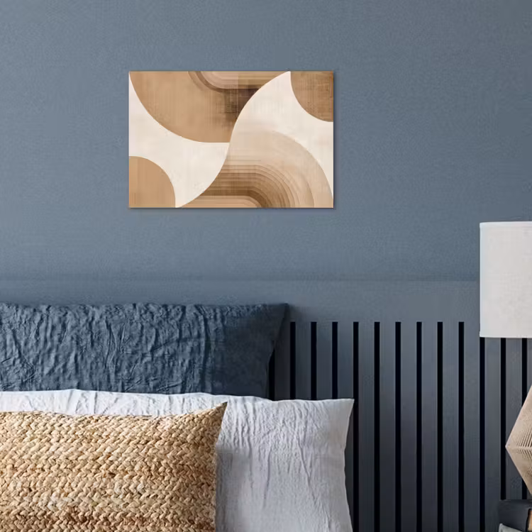 Retro - Geometrische lagen - Aardetinten poster papier klein -sfeer2