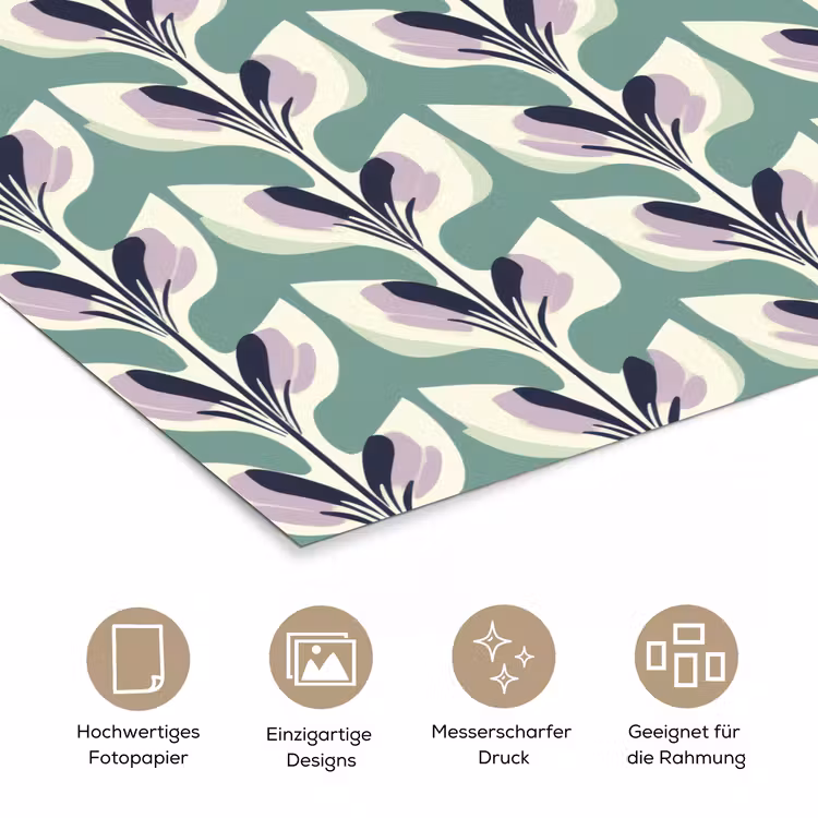 Retro - Modern - Groen poster papier klein 62 -tcloseup_DE