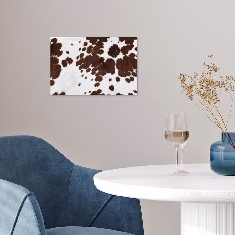 Koeienhuid - Klassiek - Bruin poster papier klein -sfeer3