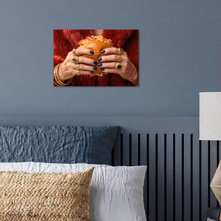 Broodje - Bontjas - Goud poster papier klein -sfeer2