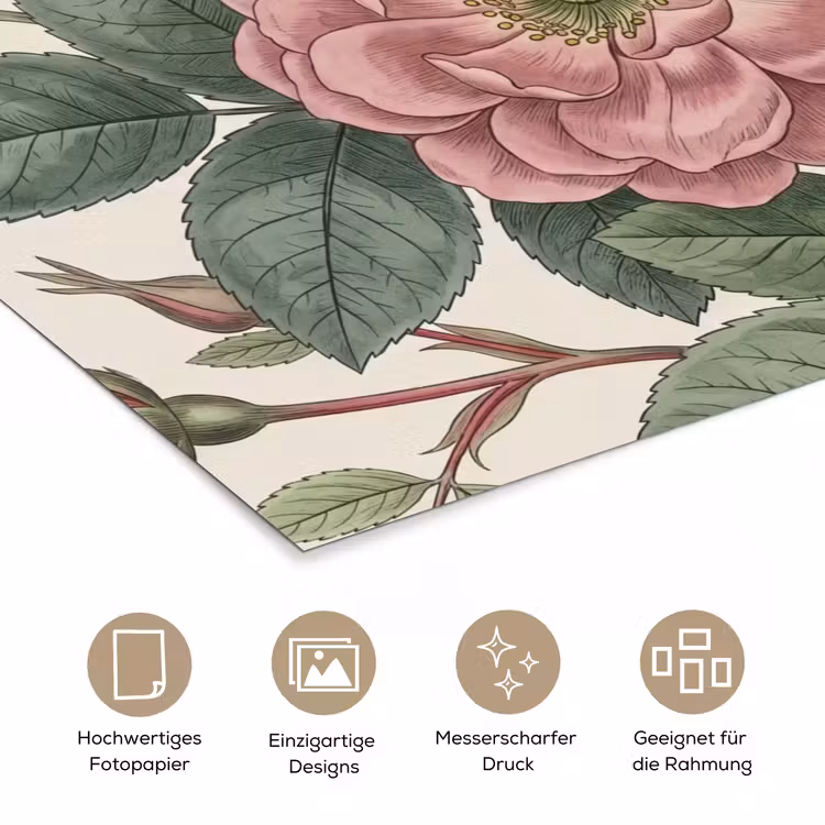 Romantisch - Design - Kleurrijk poster papier klein -tcloseup_DE