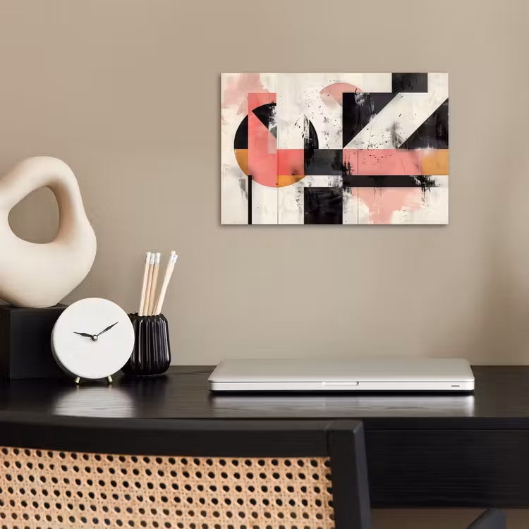 Roze - Abstract - Aesthetic - Modern - Vormen poster papier klein -sfeer1