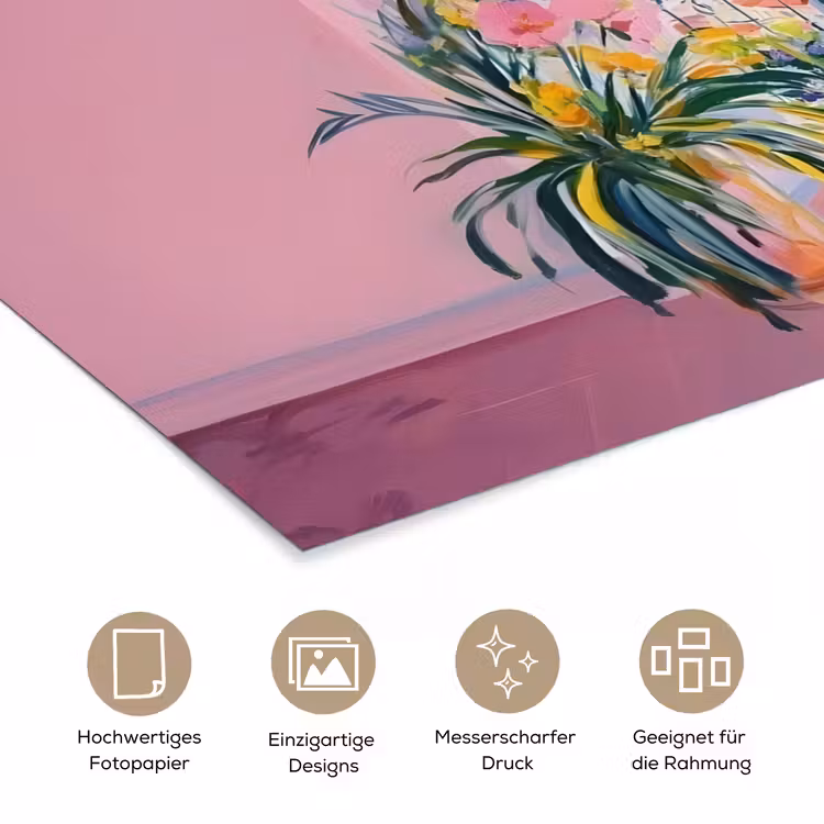 Roze - Buiten - Verf poster papier klein -tcloseup_DE