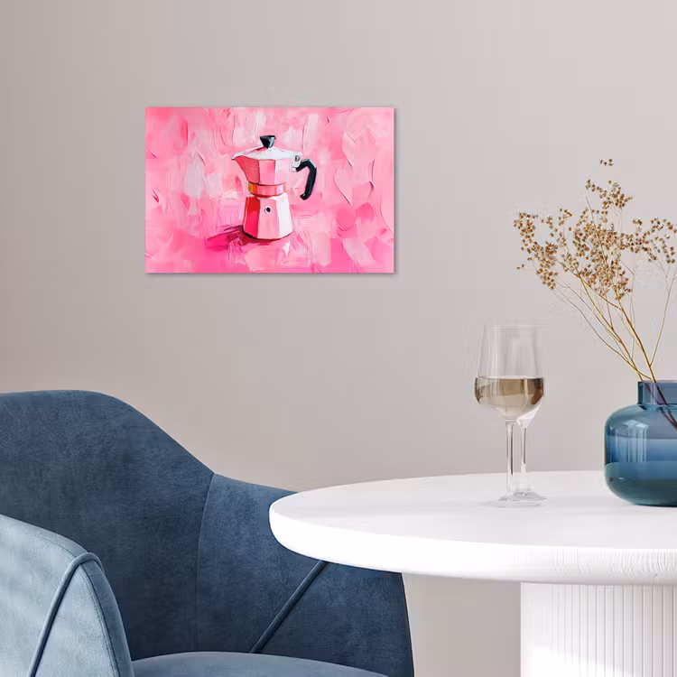 Roze - Verf - Coffee poster papier klein -sfeer3
