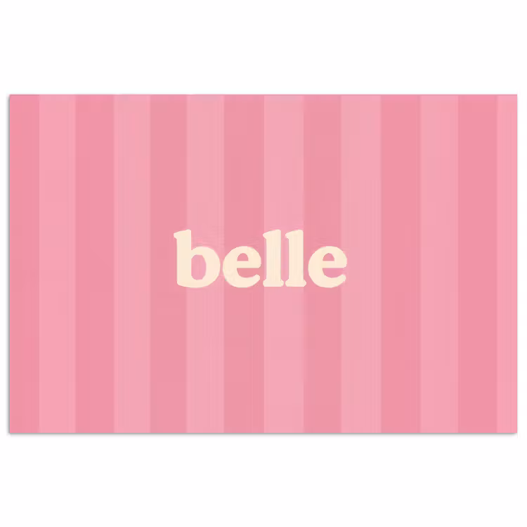 Roze - Gestreept - Belle poster papier klein -3d